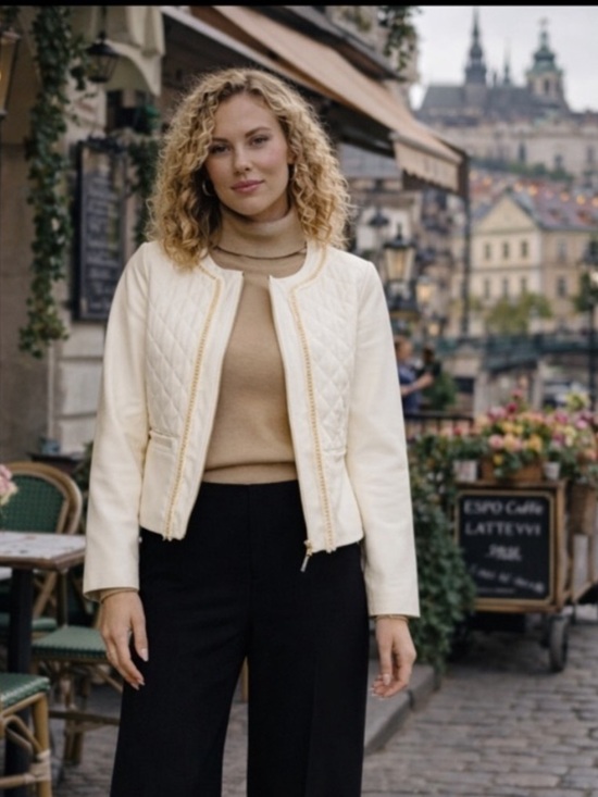 cleo Jackets & Blazers - Cleo NWT  Quilted Vegan Leather French Jacket size MP.